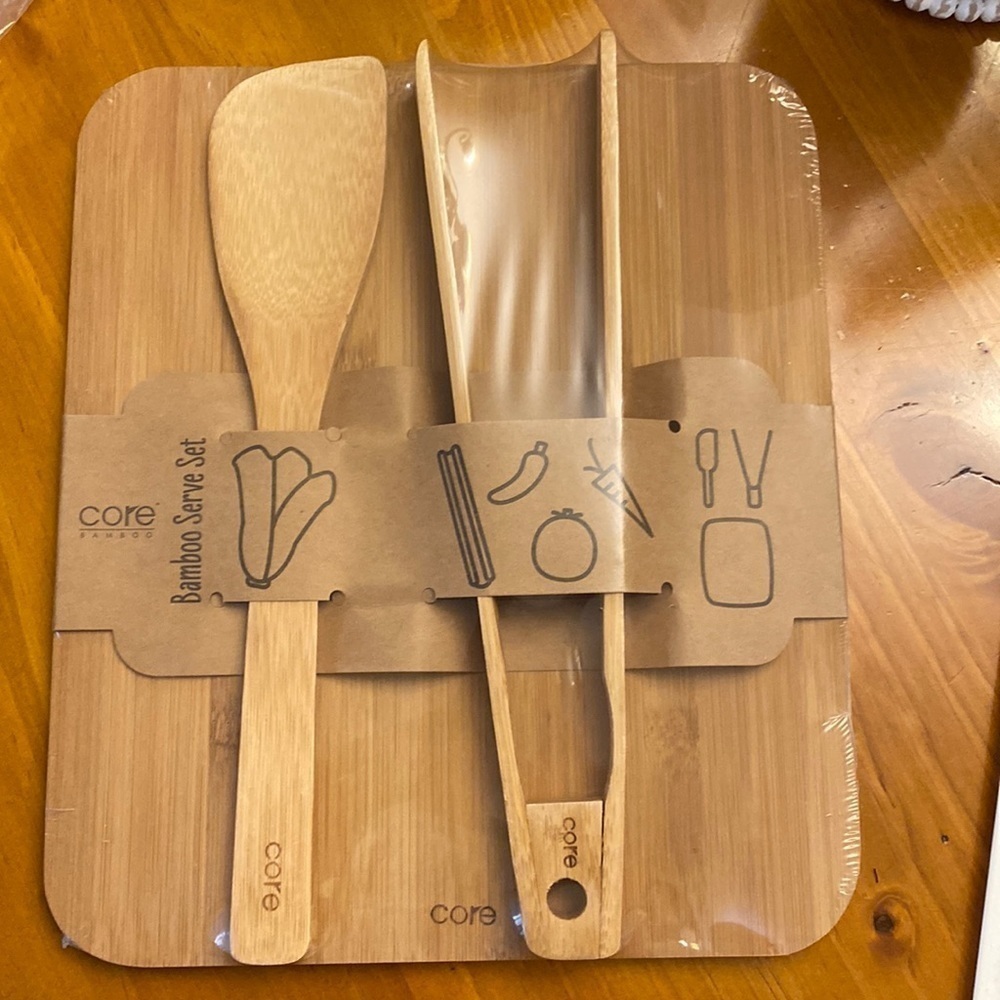 Core Home Bamboo Serve Set NWT